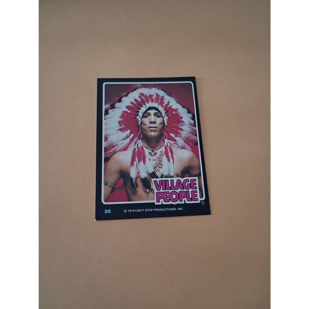 Vintage 1979 Village People Trading Card #28 Disco Era Vintage Music Collectible